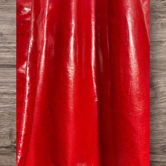 Stunning Vintage Saville Coated Canvas Swing Jacket Polka Dot RED/ NAVY - Picture 4 of 7